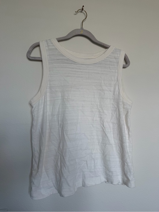 LOFT Tops - LOFT White Cotton Tank Top Size L